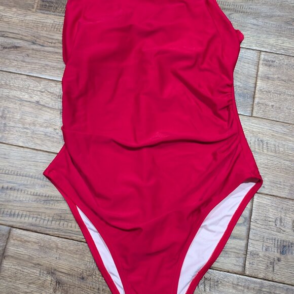 *NEW* (S) Cupshe Cherry Red One Piece Swimsuit - Picture 3 of 4